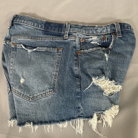 Abercrombie & Fitch Shorts Women's 30/10 The Mom Short High Rise Distressed - Picture 13 of 13